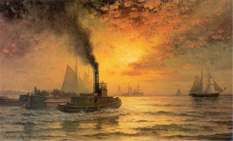 Moran, Edward New York Harbor Sweden oil painting art